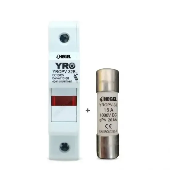 15A Kartuş Sigorta + Sigorta Yuvası Seti Hegel