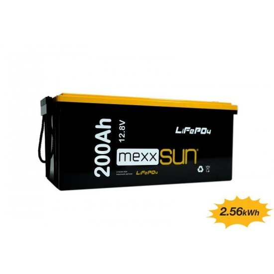 MEXXSUN Lityum Akü 12,8V 200Ah (LiFePo4) 2560Wh