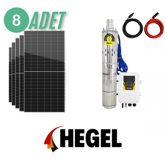 Hegel Solar Dalgıç Pompa ve Güneş Paneli Takımı 110 Volt 2200w 11 Ton